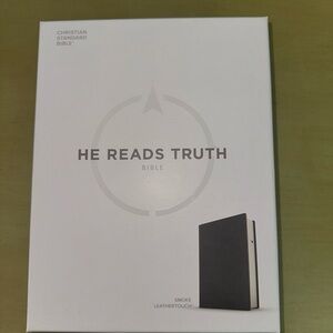 He Reads Truth Bible - Smoke LeatherTouch